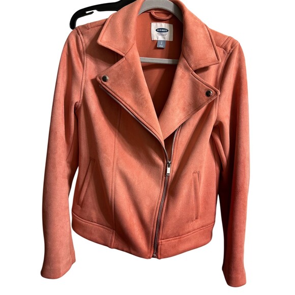 Old Navy Jackets & Blazers - OLD NAVY Faux Suede Moto Jacket Pink Women's Size SP